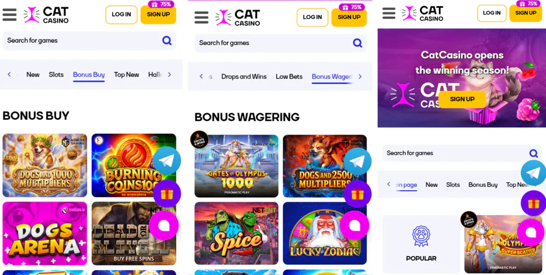 cat casino mobile version